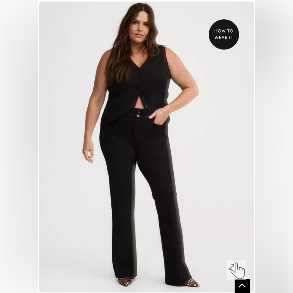Torrid black studio luxe boot cut trousers 18S
